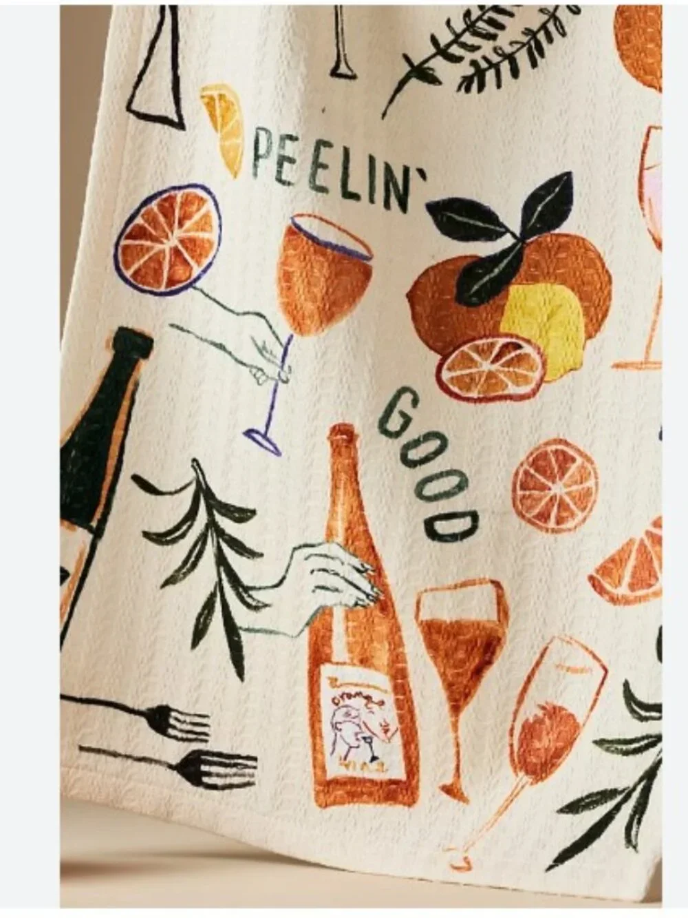 Anthropologie Peelin’ Good Bar Dish Towel - NWT